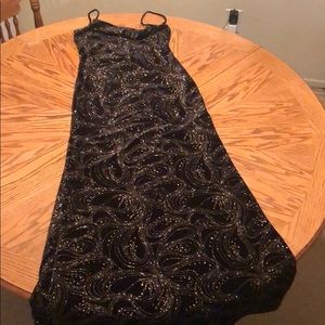 Glitter and velvet gown